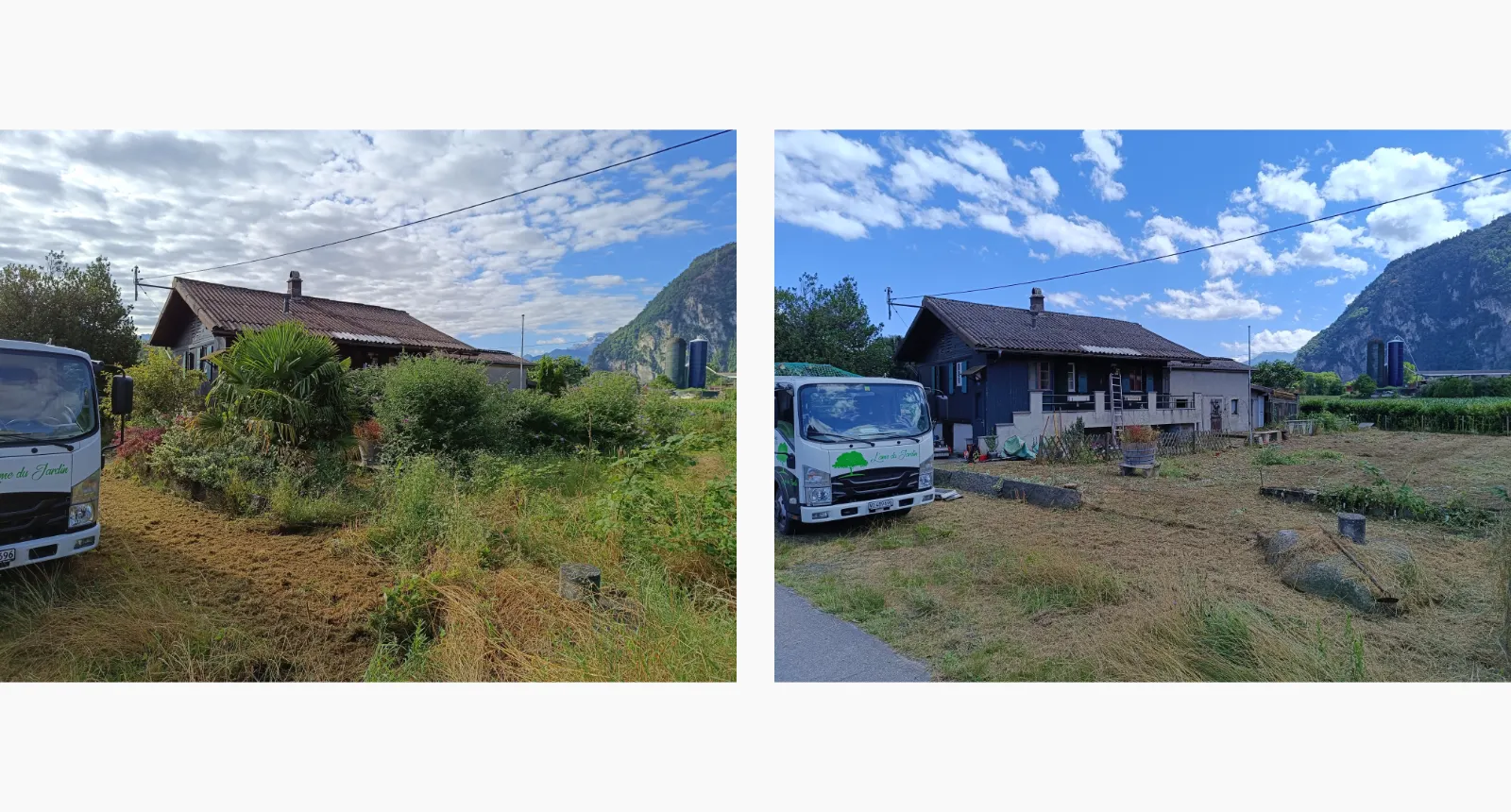 Avant-après déshèrbage