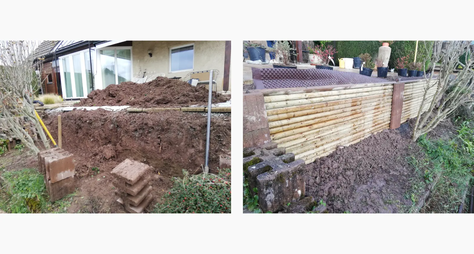 Avant-après muret