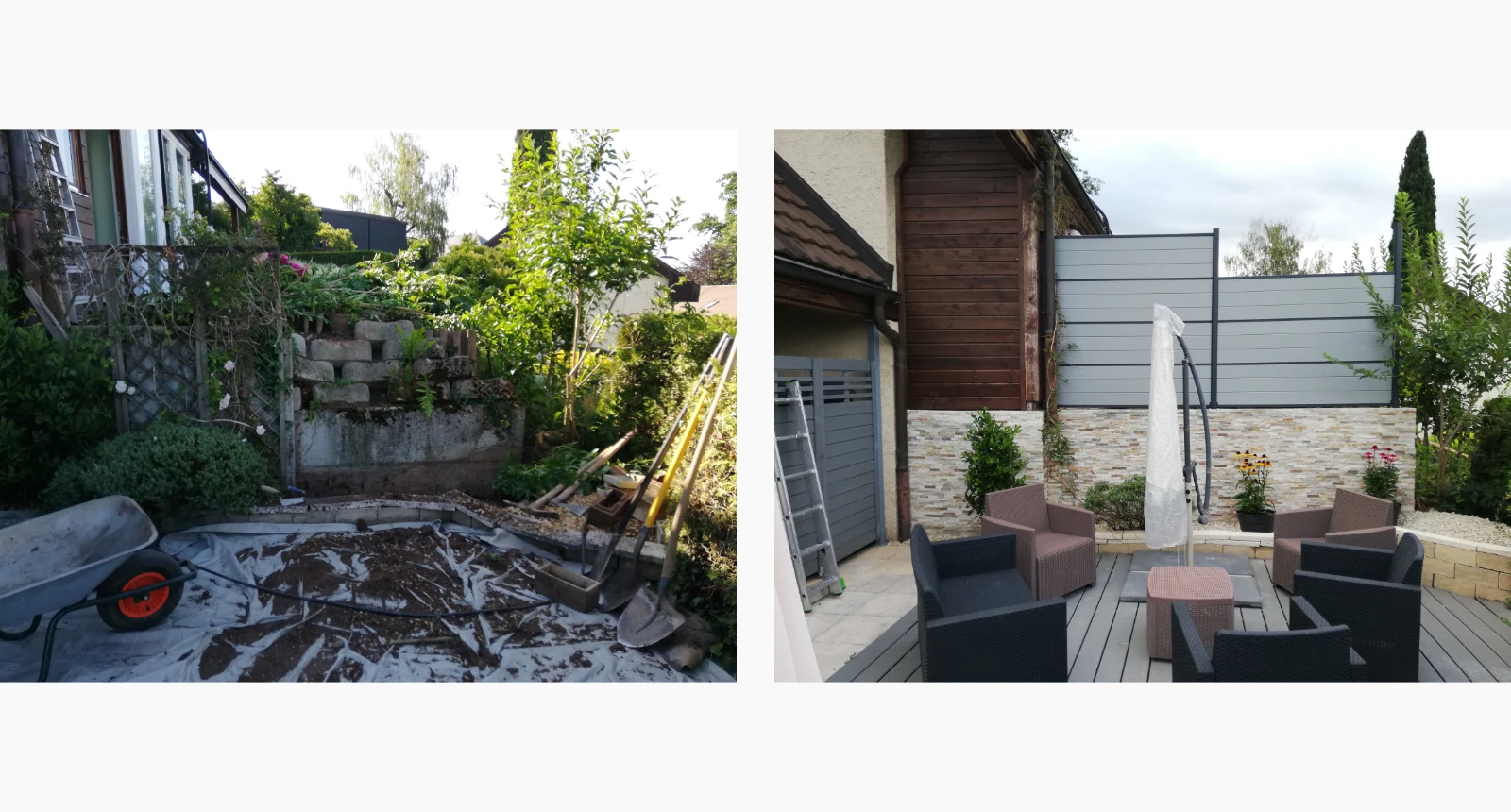 Avant-après terrasse