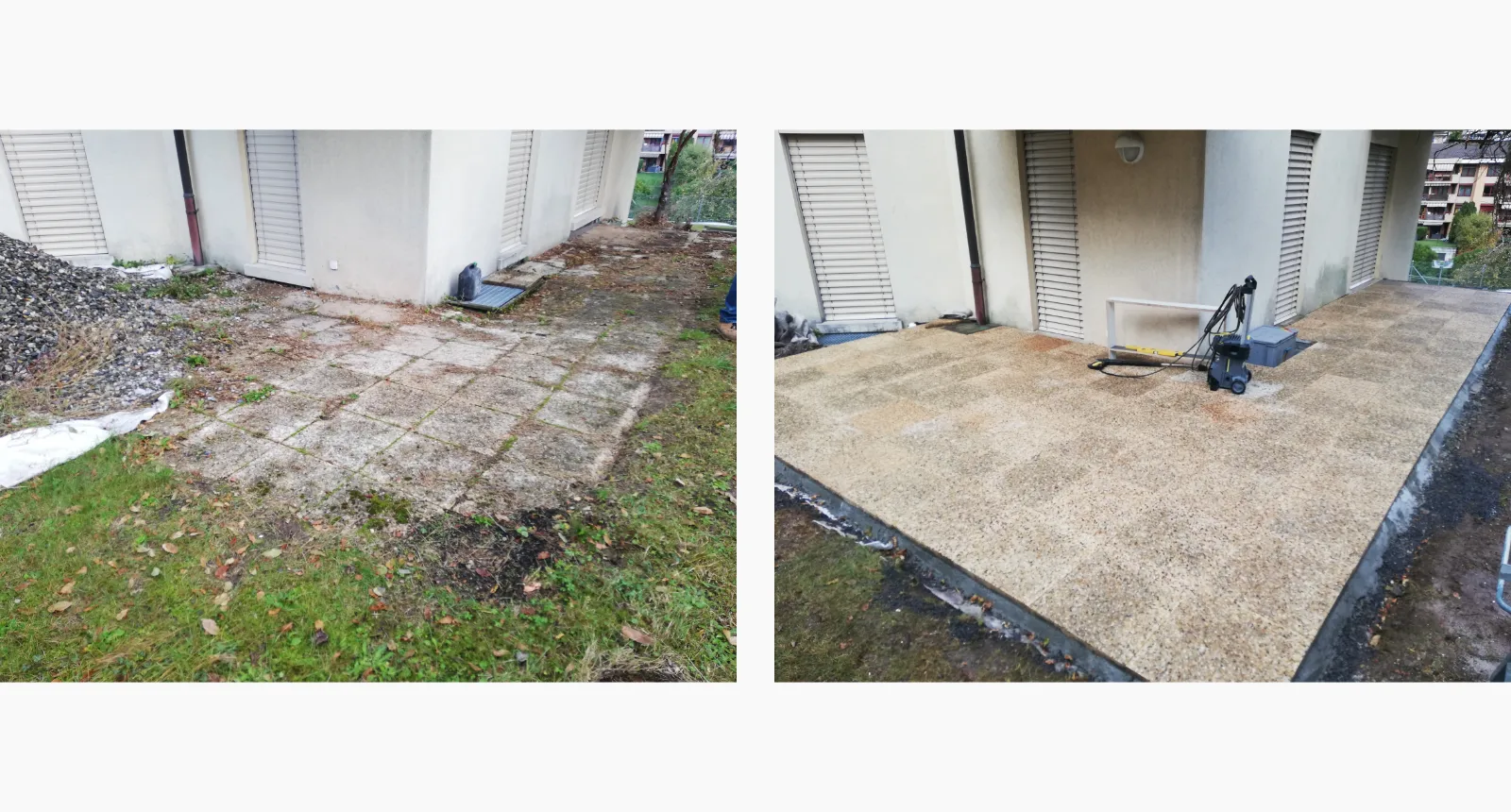 Avant-après terrasse