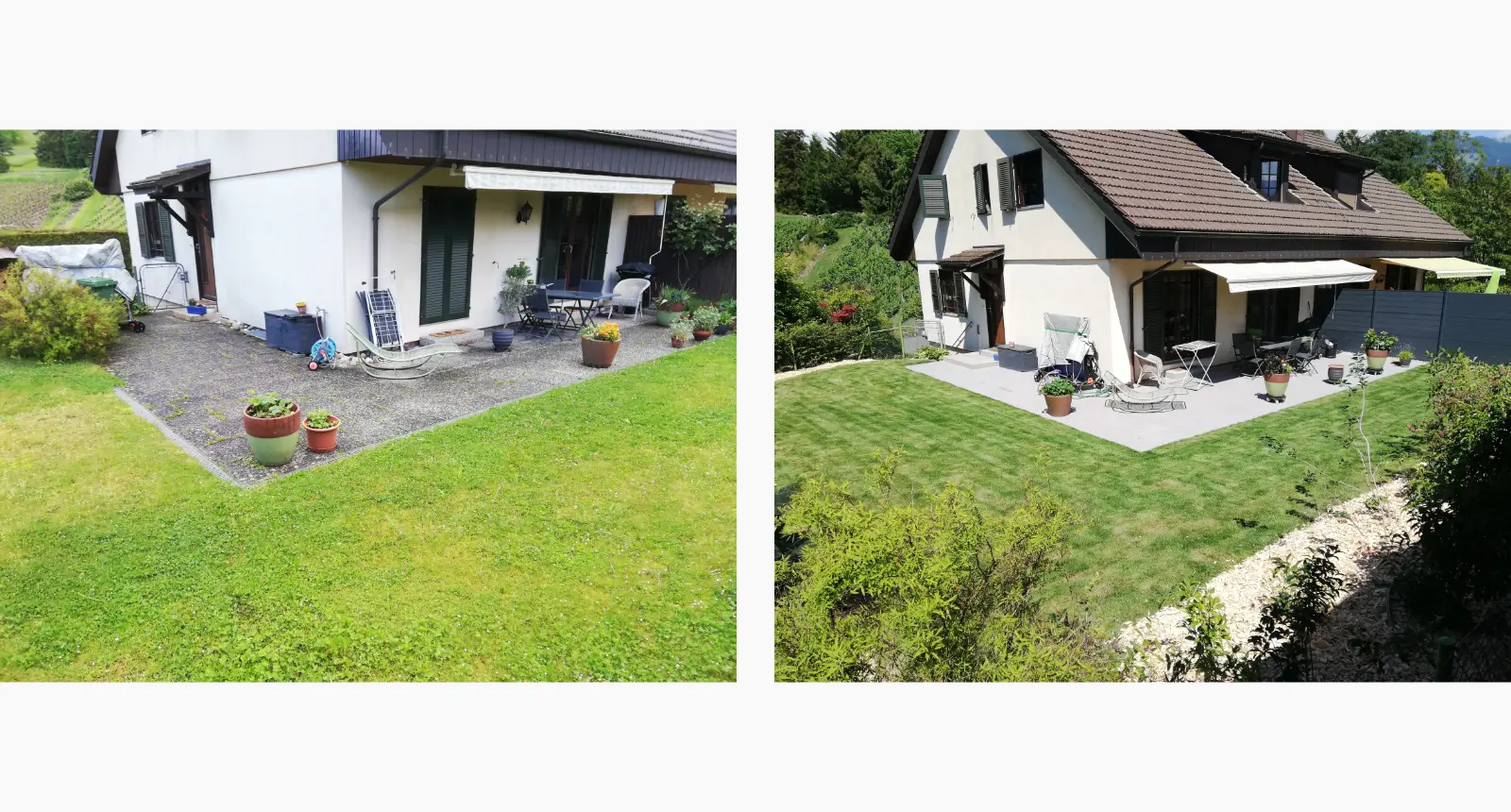 Avant-après terrasse