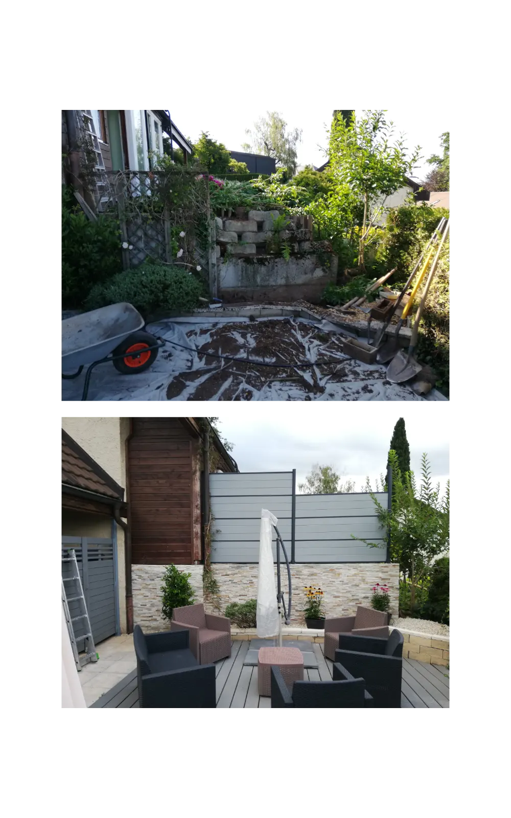 Avant-après terrasse