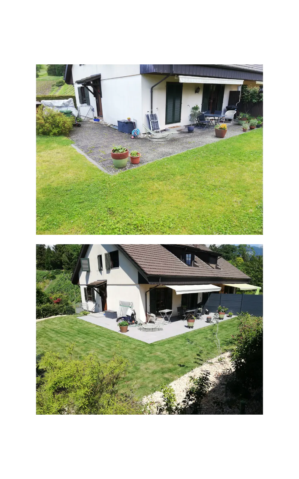 Avant-après terrasse